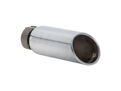 GM 22799811 Chrome Angle-Cut Single-Wall Exhaust Tip with GMC Logo