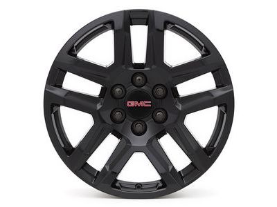 GM 84253947 20X9-Inch Aluminum 5-Split-Spoke Wheel Rim In High Gloss Black