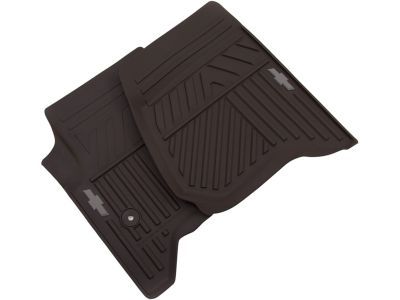 GM 84039115 First-Row Premium All-Weather Floor Mats in Cocoa with Bowtie Logo