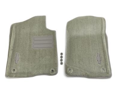GM 17800402 Front Carpeted Floor Mats in Titanium with Bowtie Logo