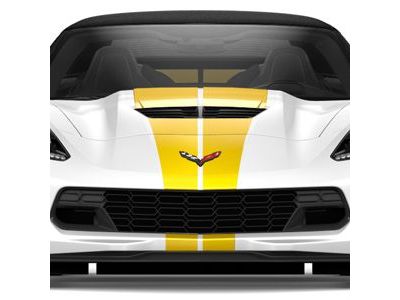 GM 23286039 Dual Racing Stripe Package in Velocity Yellow for Convertible Models