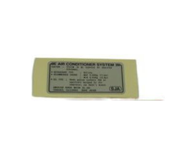 Acura 80050-SJA-H00 Label, Air Conditioner Caution
