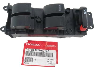 Honda 35750-S9V-A01ZA Switch Assembly, Power Window Master (Black)