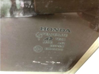 Honda 73350-SDA-A10 Glass Assy., L. FR. Door (Green) (Aptech)