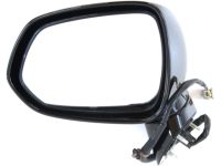 OEM Honda Fit Mirror Assembly, Driver Side Door (Nighthawk Black Pearl) (R.C.) - 76250-SLN-A01ZC