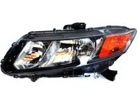 OEM 2012 Honda Civic Headlight Assembly, Driver Side - 33150-TR0-A01