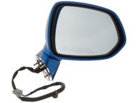 OEM 2007 Honda Fit Mirror Assembly, Passenger Side Door (Vivid Blue Pearl) (R.C.) - 76200-SLN-A01ZA