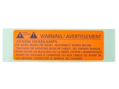 Nissan 26059-89910 Label-Head Lamp