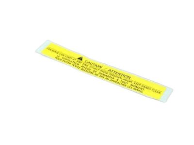 Nissan 21599-89916 Label-Caution, Motor Fan