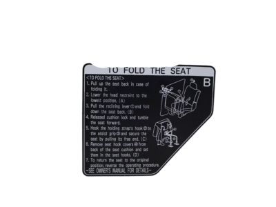 Toyota 74543-60430 Caution Label