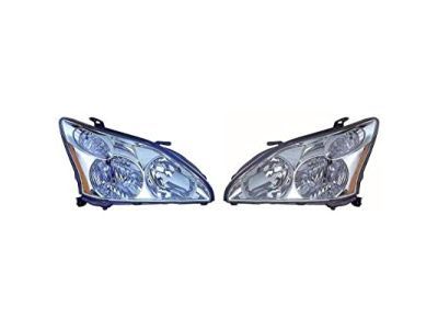 Lexus 81150-0E010 Headlight Assembly Pair Driver And Passenger Side Halogen