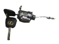 OEM Lexus RX450h Door Lock Cylinder & Key Set, Left - 69052-48110
