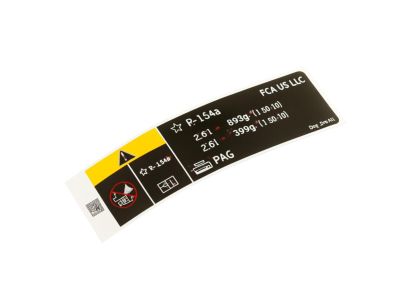 Mopar 68297582AA Label-Air Conditioning System