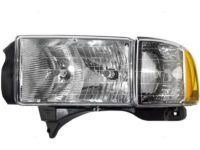 OEM 2000 Dodge Ram 2500 Driver And Passenger Combination Headlights Replacement - 55077025AC