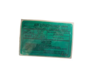 Infiniti 27090-C9903 Label-Air Conditioner