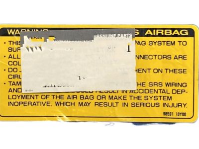Nissan 98591-10Y00 Label, Air Bag