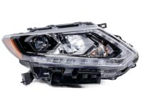 OEM Nissan Rogue Passenger Side Headlight Assembly - 26010-4BA7B