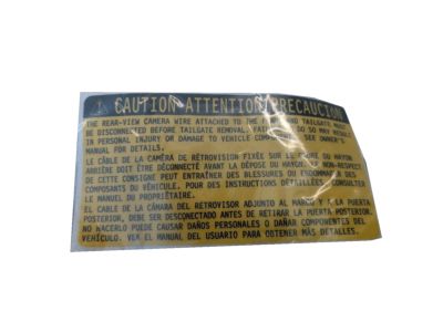 Toyota 74552-0C010 Caution Label