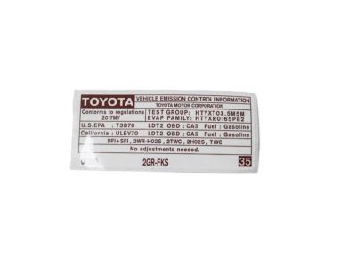 Toyota 74541-08052 Caution Label