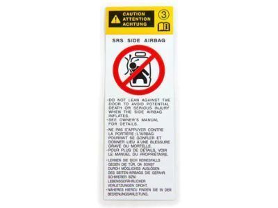 Lexus 74596-53010 Label, Side Air Bag Caution