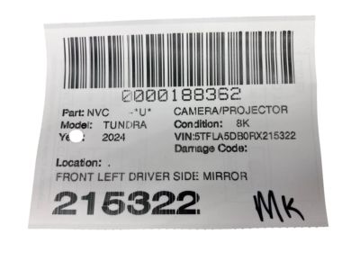 Toyota 86790-0C340 CAMERA ASSY, TELEVIS