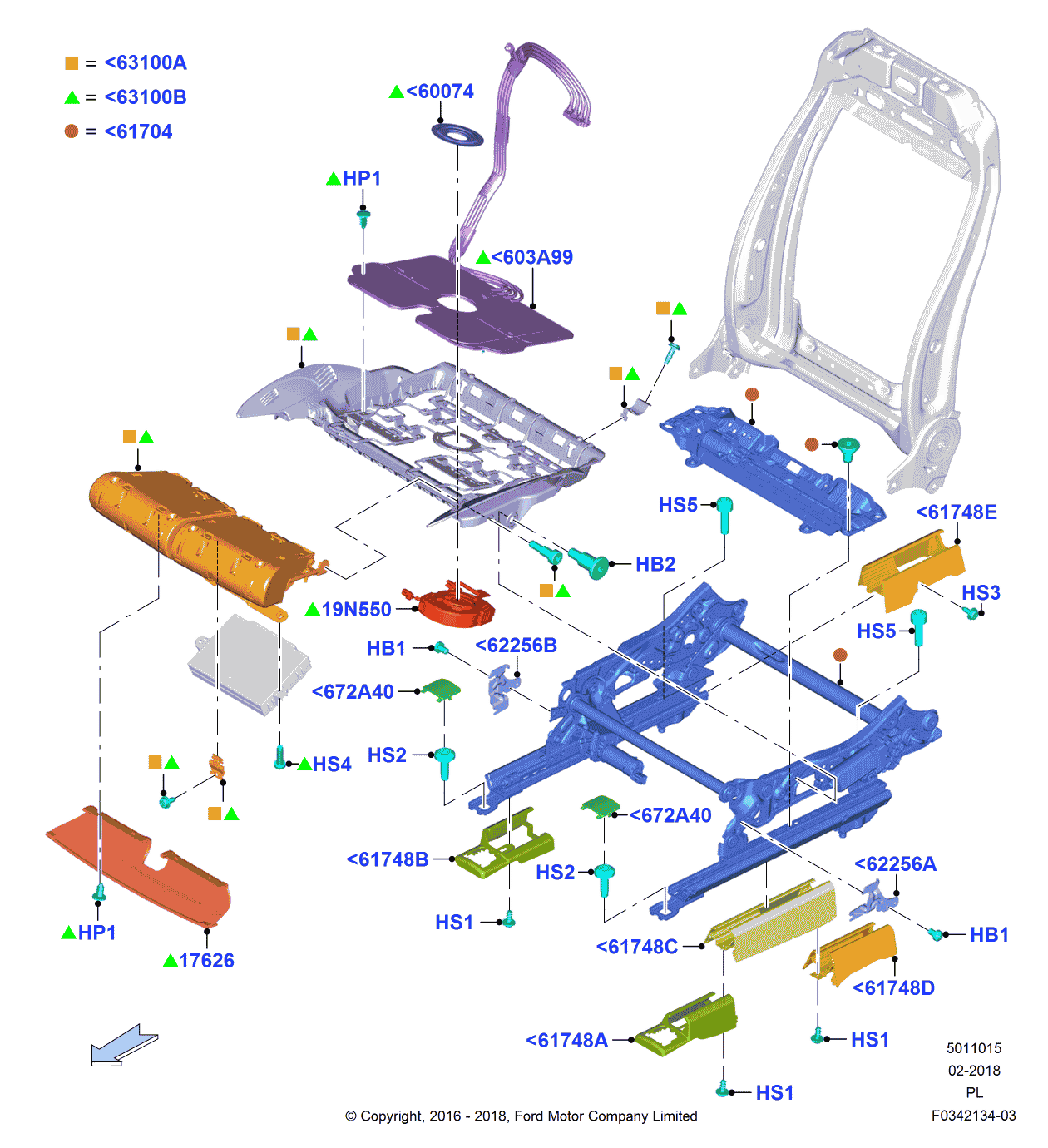 Ford GD9Z-1162527-AA Base - Seat