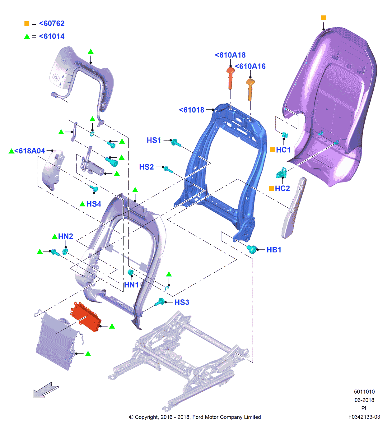 Ford GD9Z-5461018-AA Frame Assembly