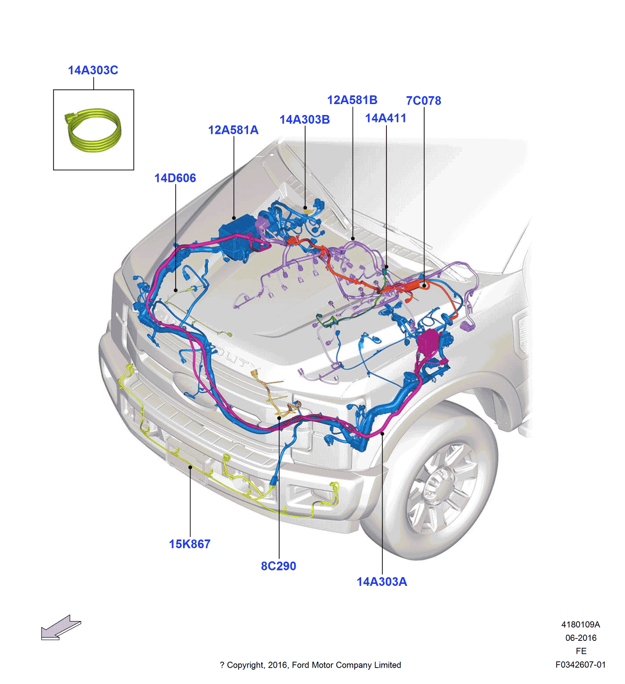 Ford HC3Z-7C078-B Wire Assembly