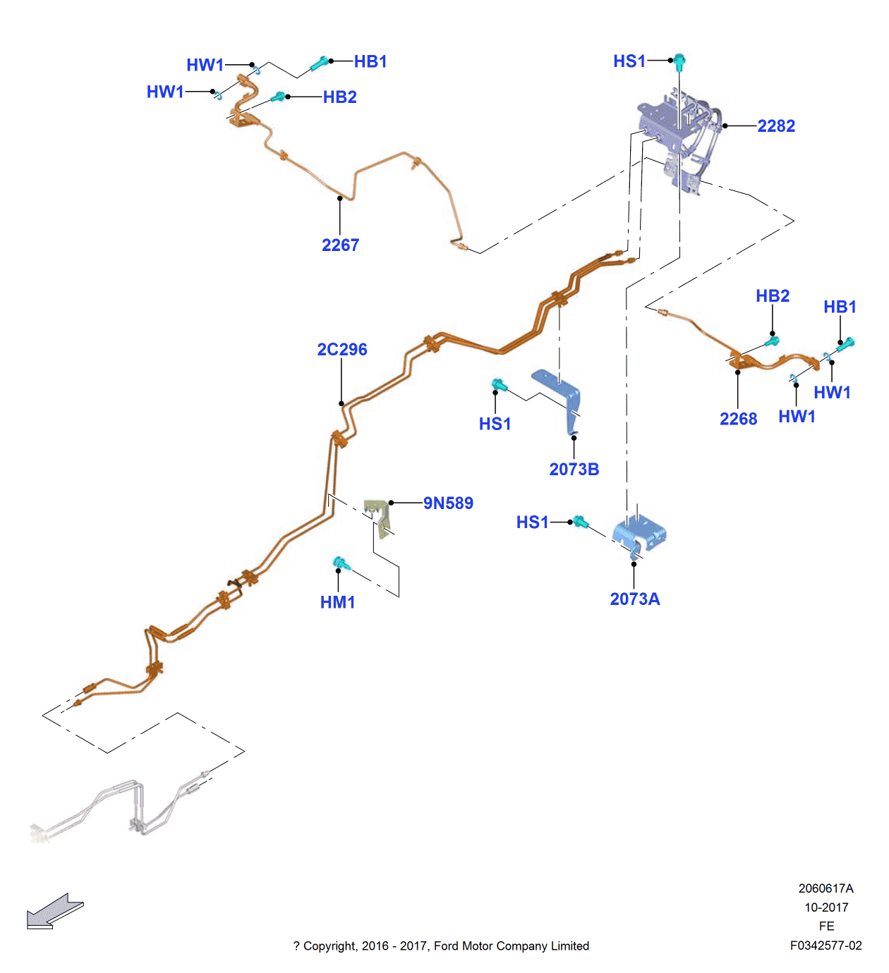Ford HC3Z-2073-A Bracket - Brake Hose Support