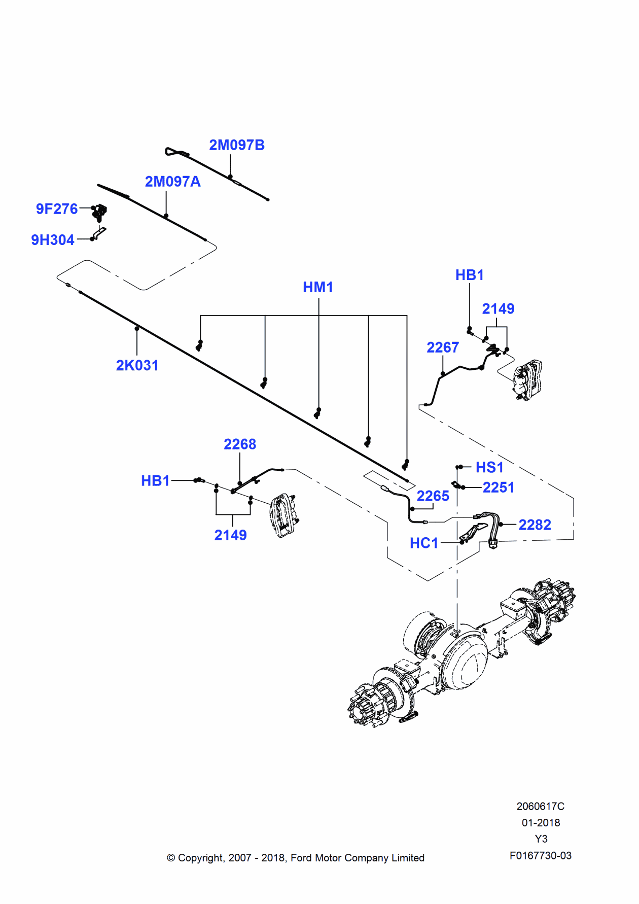 Ford 6U9Z-2251-A Clip - Brake Cable Support