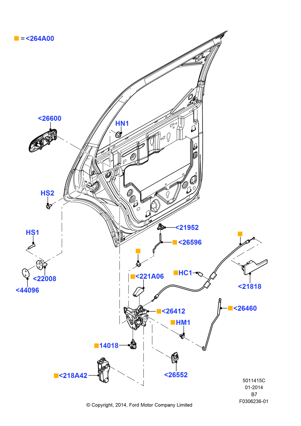 Ford 7L1Z-7826552-B Escutcheon - Door Inside Handle