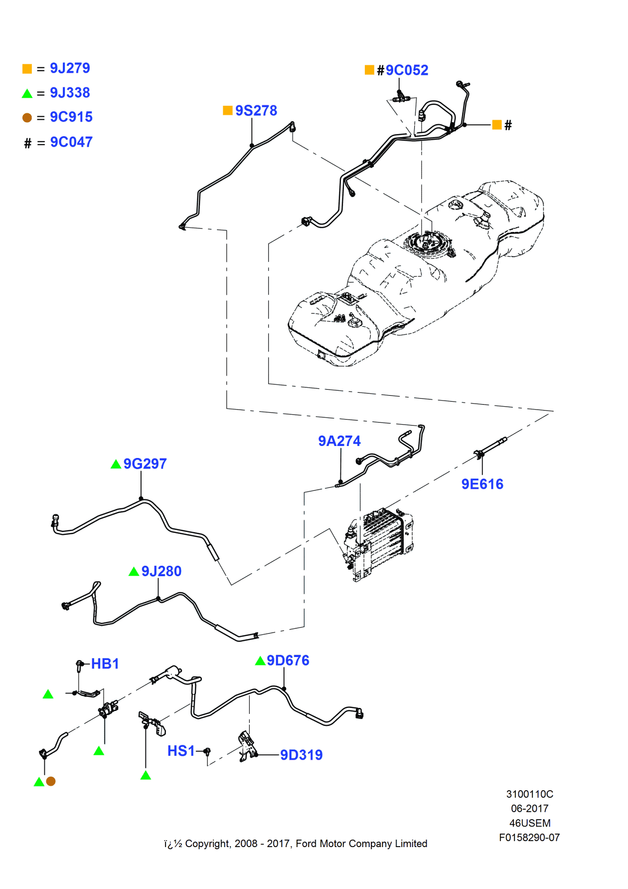 Ford 9L3Z-9E616-A Tube Assembly - Fuel