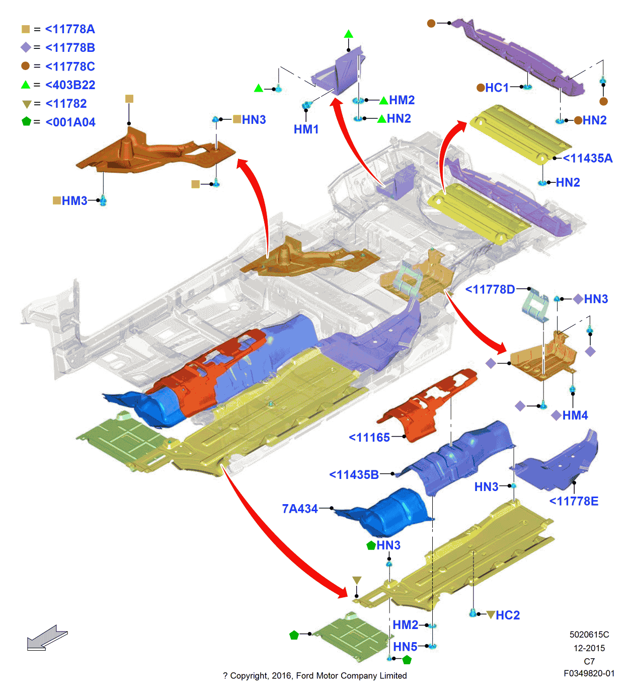 Ford DS7Z-9911778-A Deflector - Air