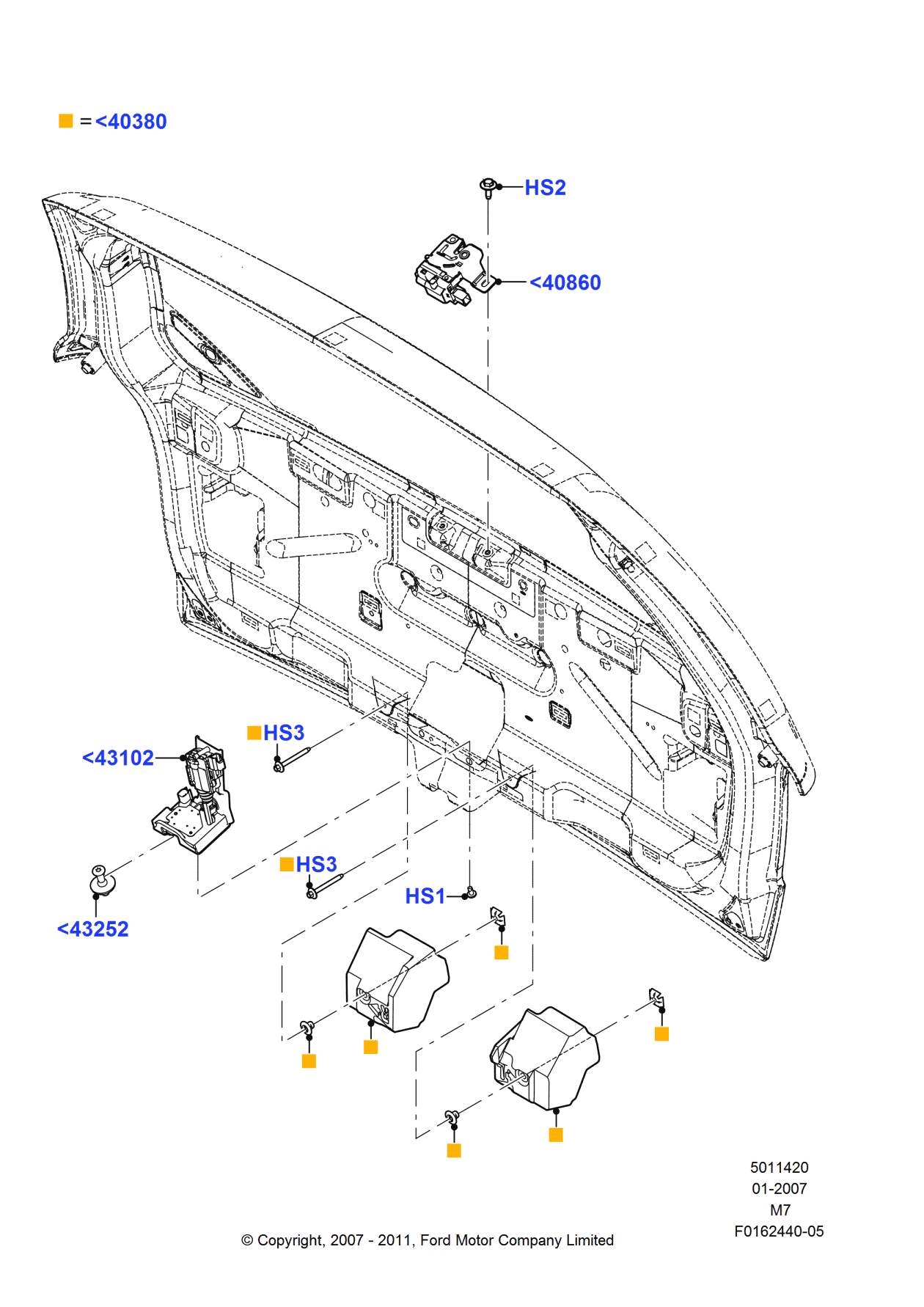 Ford AL8Z-7840380-B Pad - Foam