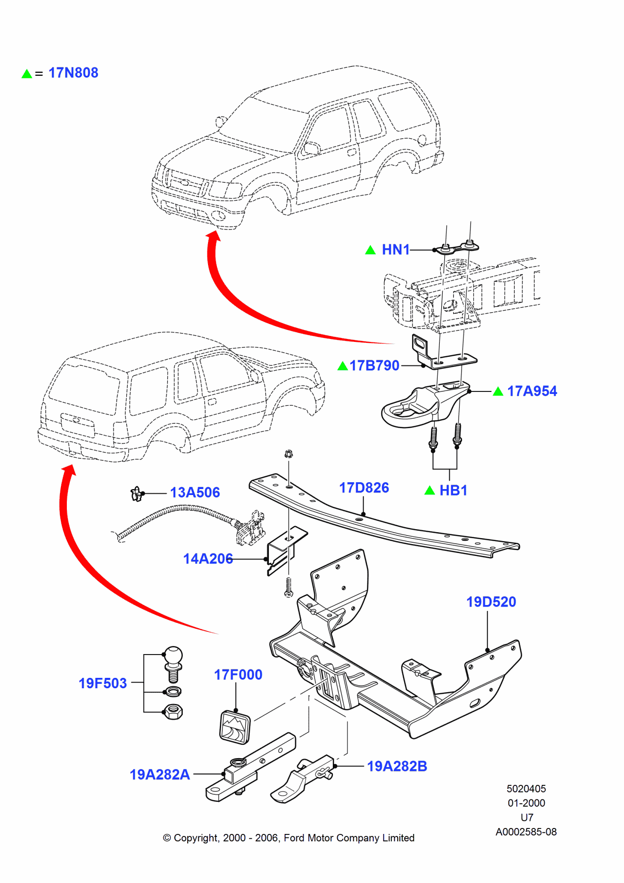 Ford 1L5Z-17B790-AA Trailer Hitch Plate
