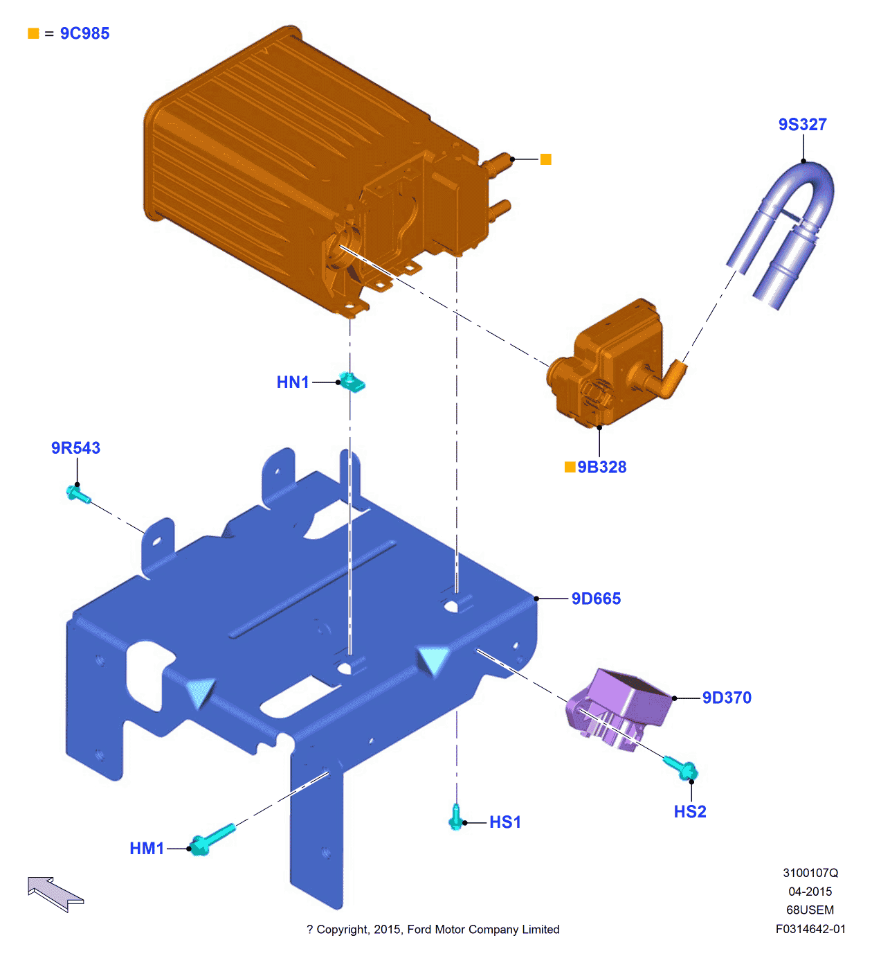 Ford BU5Z-9R543-A Screw - Special