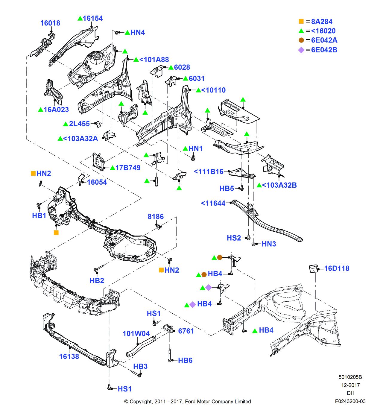 Ford DV4Z-16054-H APRON ASY - FRONT FENDER