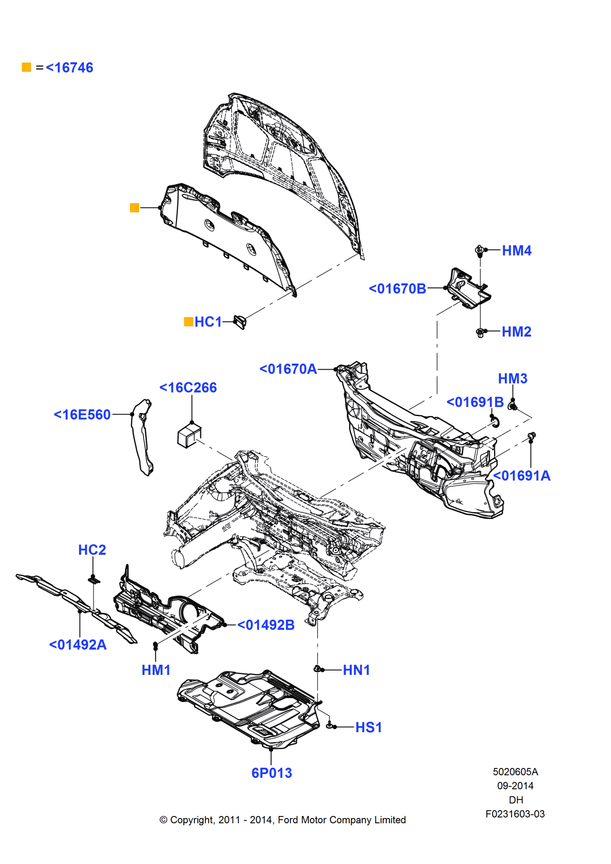 Ford CP9Z-5801670-A Insulator - Dash Panel