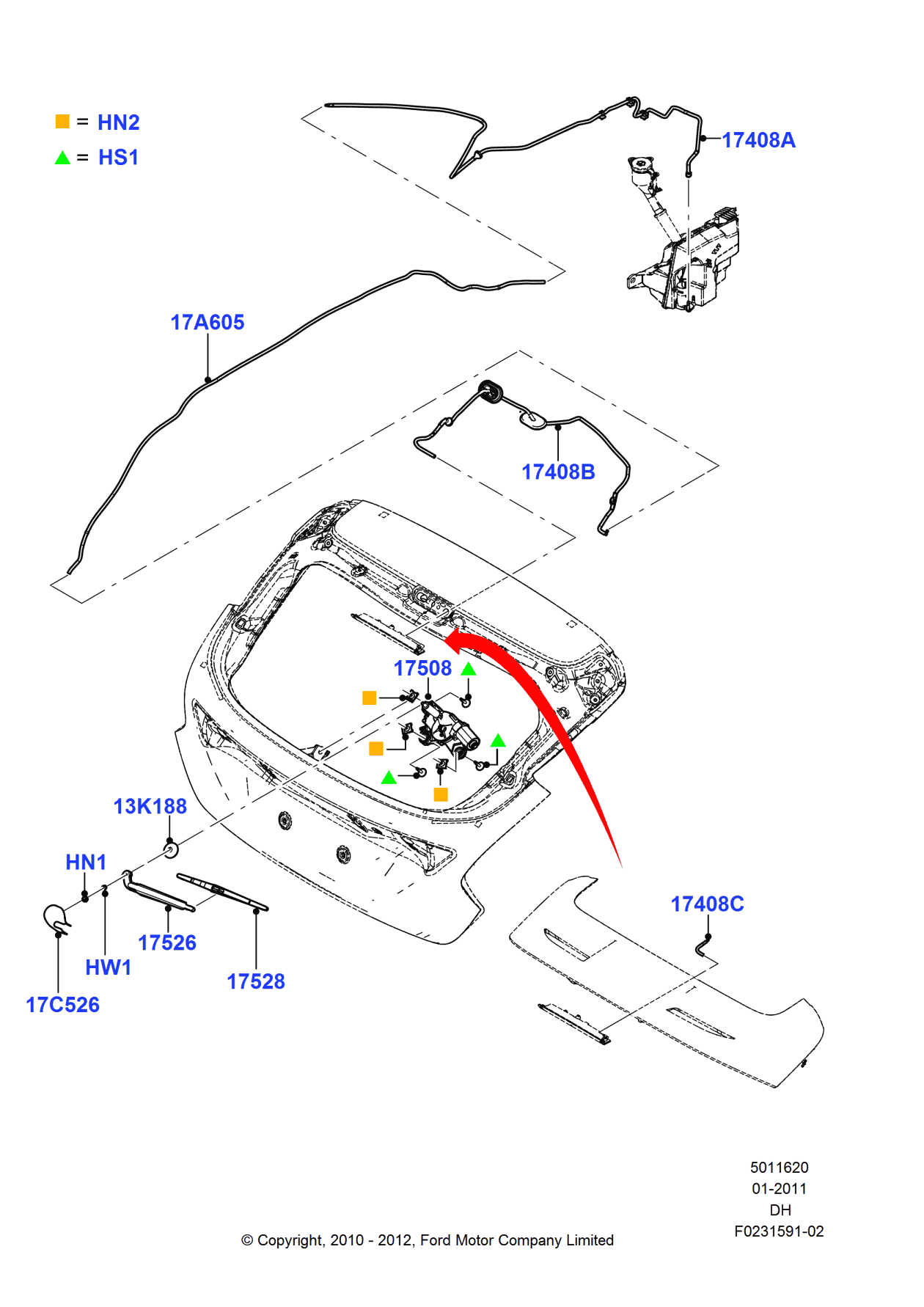 Ford BM5Z-17A605-A Hose - Windshield Washer
