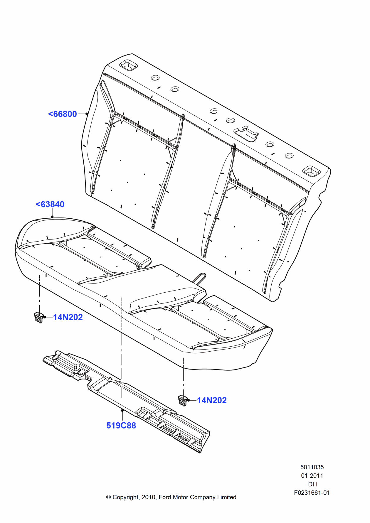Ford CV6Z-14A163-A Clip - Wiring