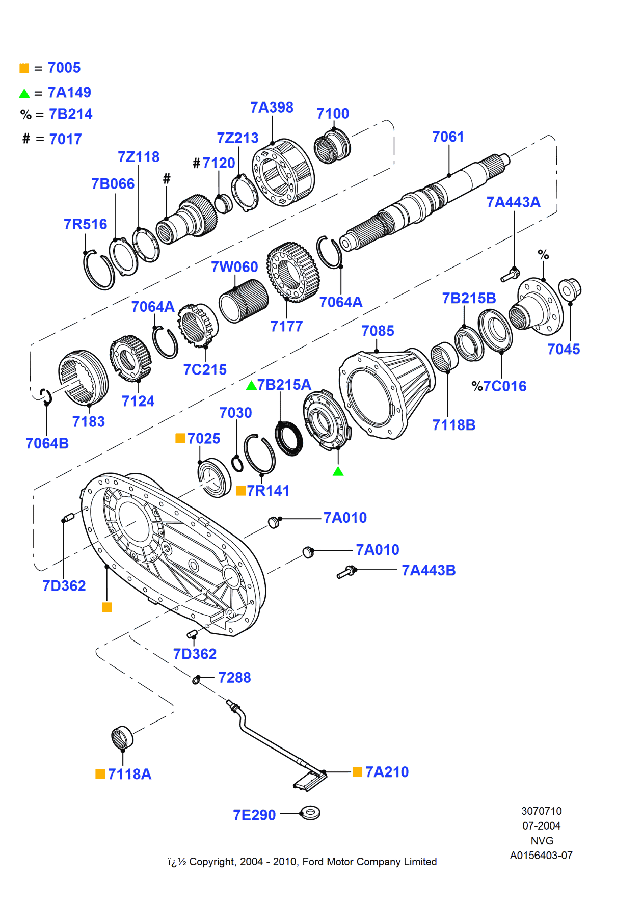 Ford 3C3Z-7061-AA Shaft - Input