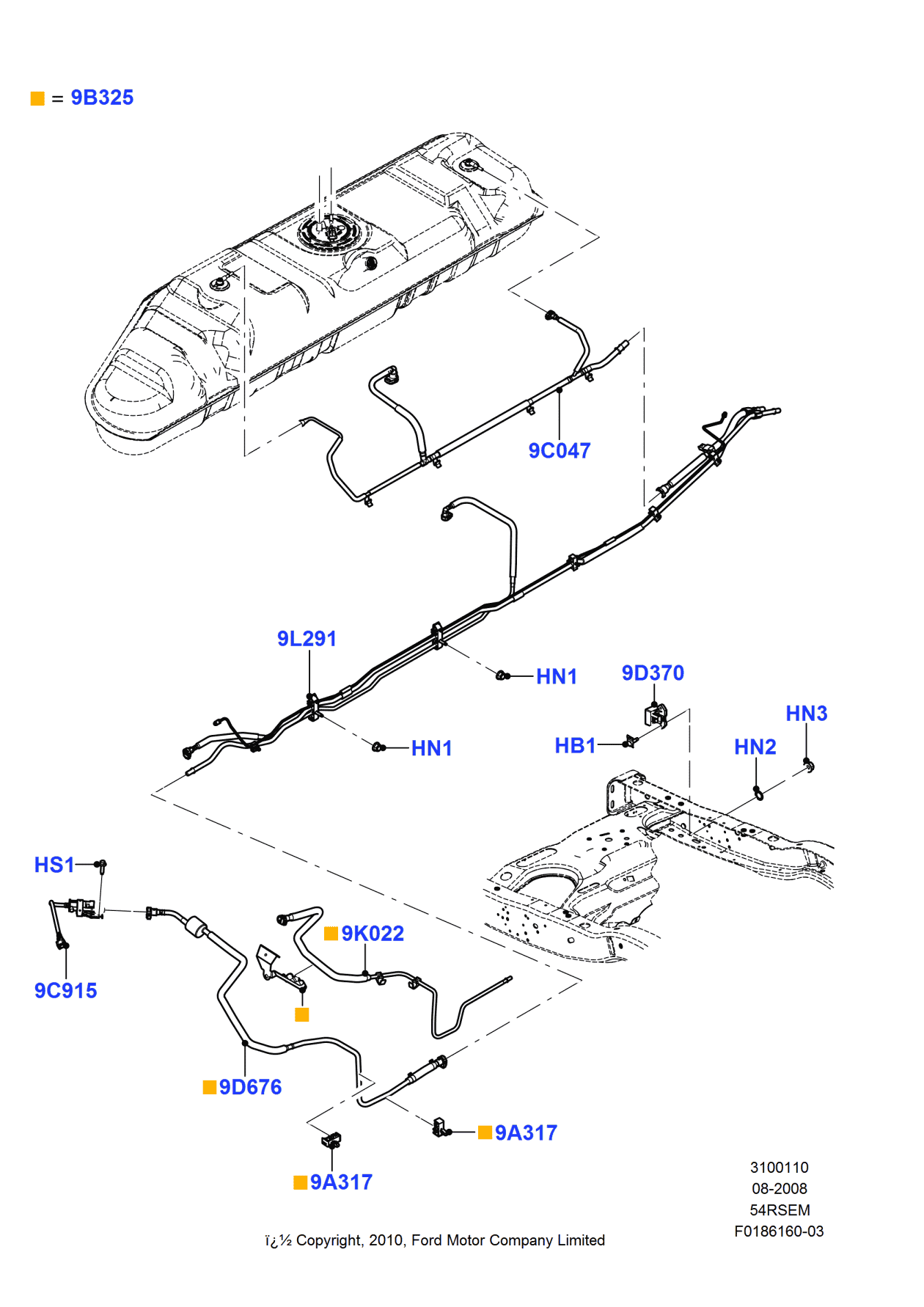 Ford 9C2Z-9B325-F Bracket - Fuel Tube