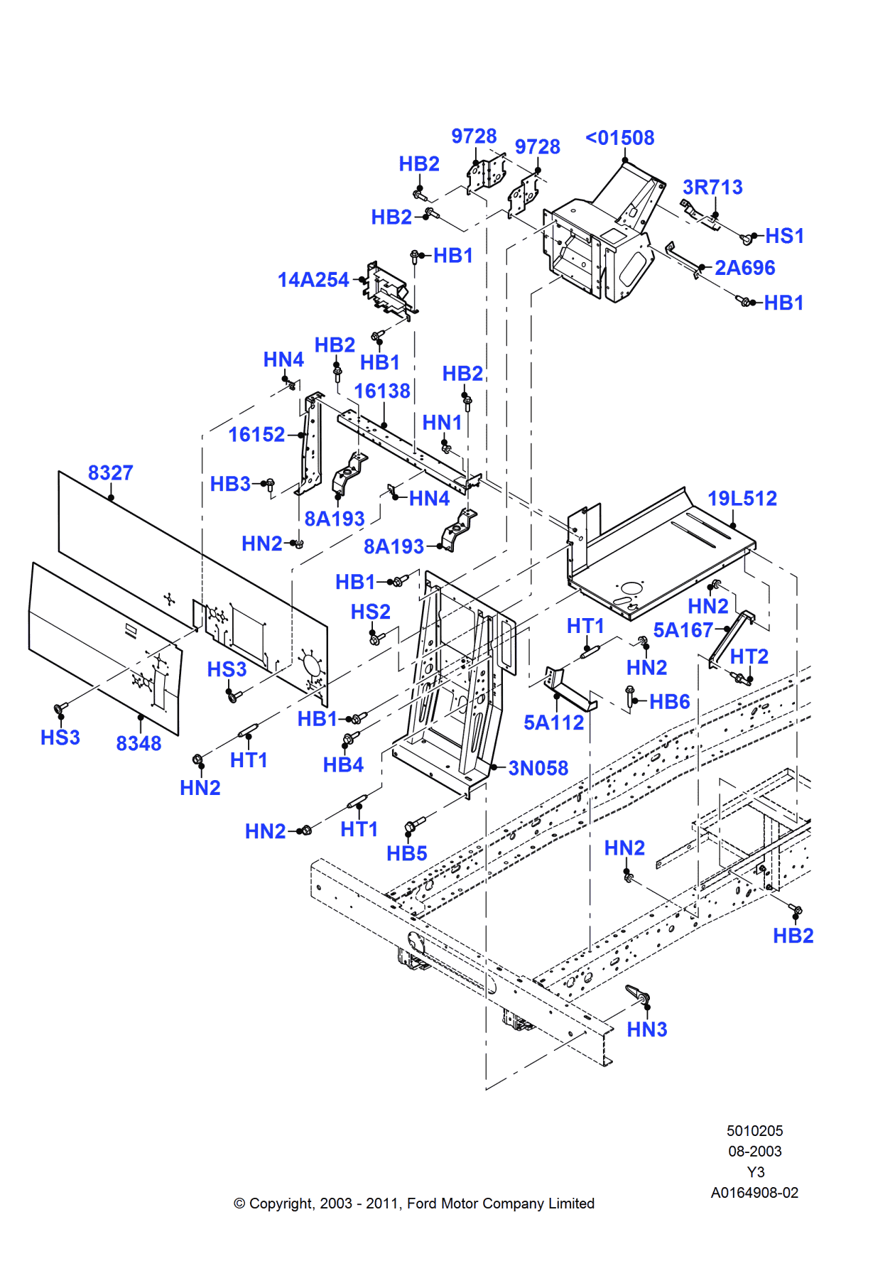 Ford 5U9Z-16152-AA Support - Radiator