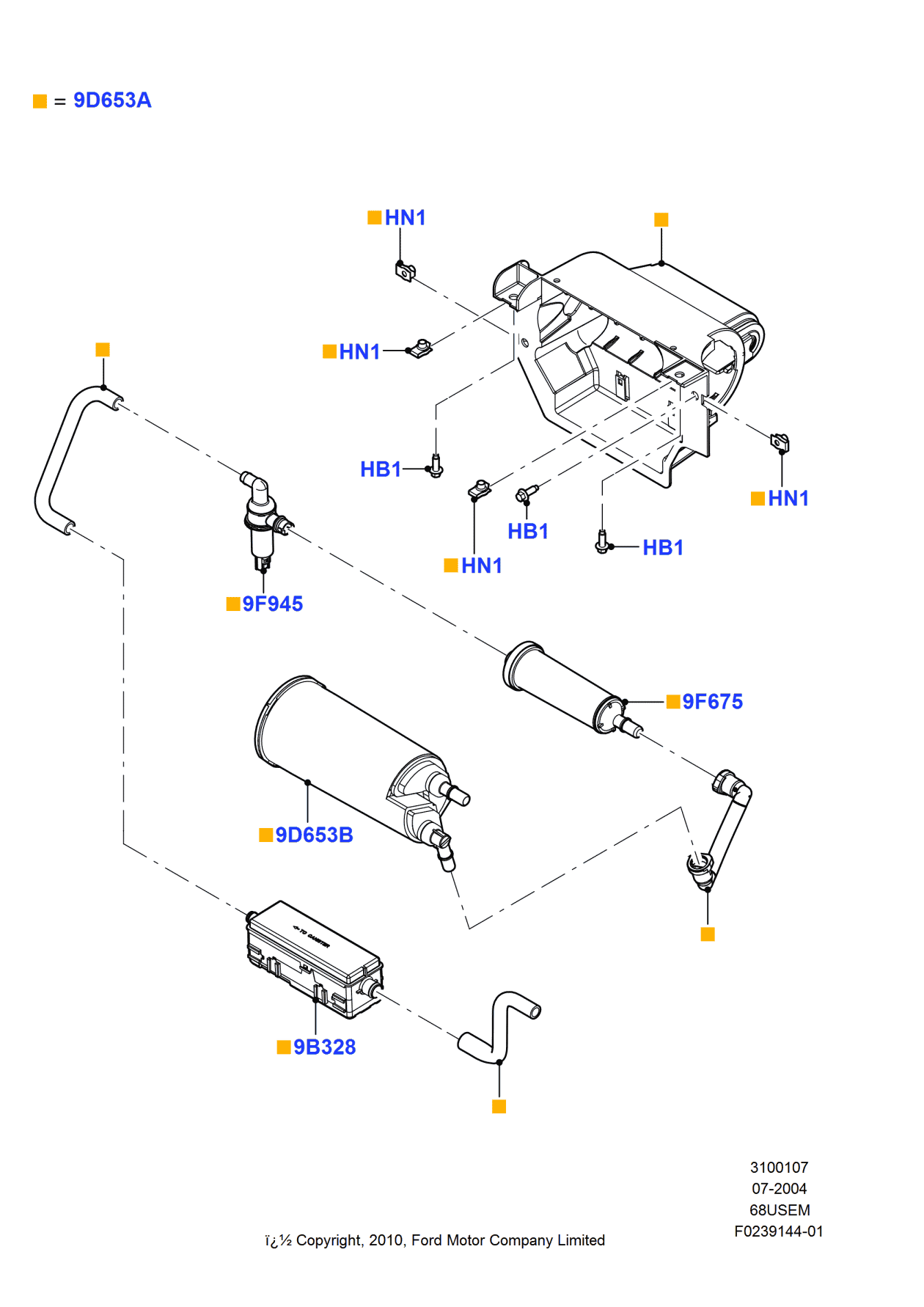 Ford 5C3Z-9D653-CA Vapor Canister