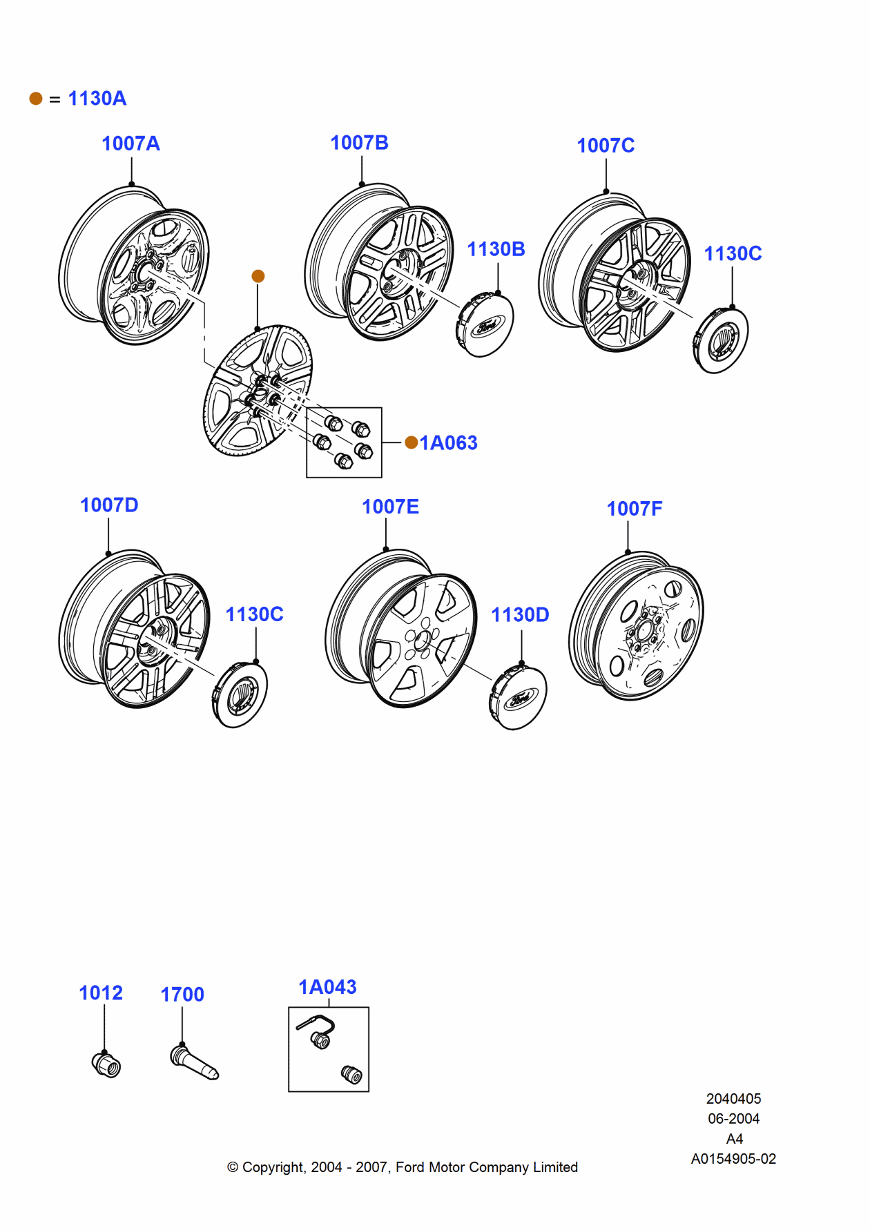 Ford 3F2Z-1130-AB Wheel Cover
