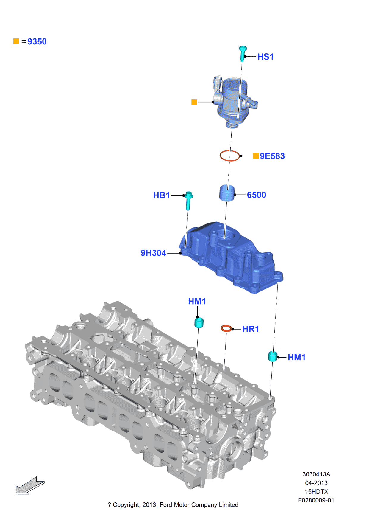 Ford DS7Z-9346-B Cylinder Head