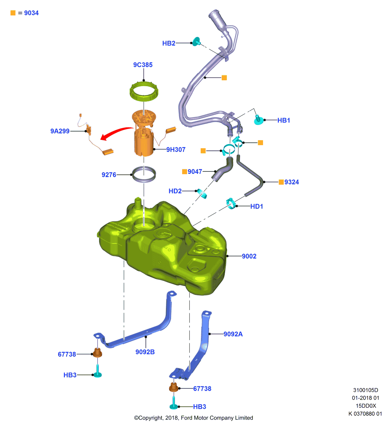 Ford DV6Z-00812-B Bolt