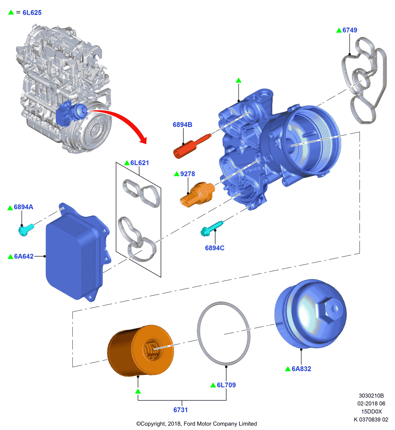 Ford JX6Z-00815-B O RING