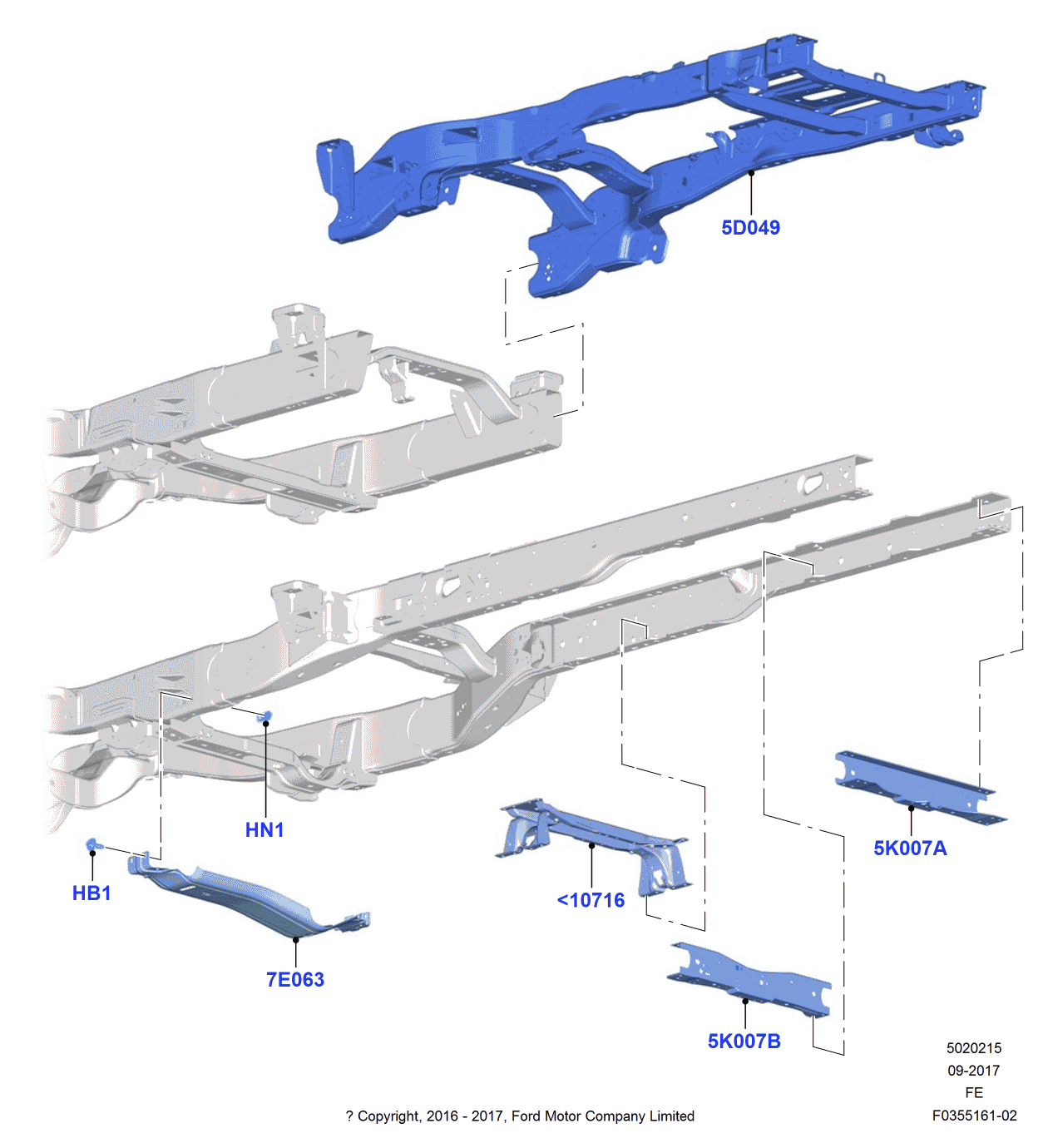 Ford HC3Z-7810716-A Member Assembly - Floor Cross