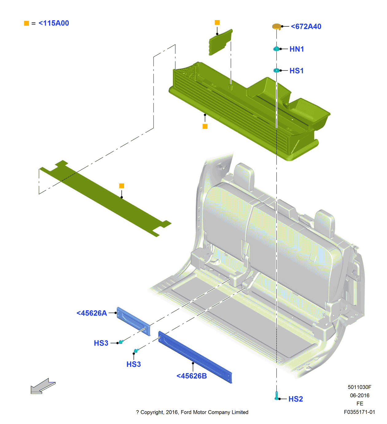 Ford HC3Z-26115A00-A Support